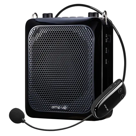 Amp-Up&trade; Personal UHF Voice Amplifier with Wireless Microphone &ndash; up to 40 Channels without Interference! {1}