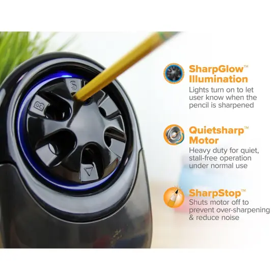 Bostitch Antimicrobial QuietSharp Glow Classroom Electric Pencil Sharpener {4}