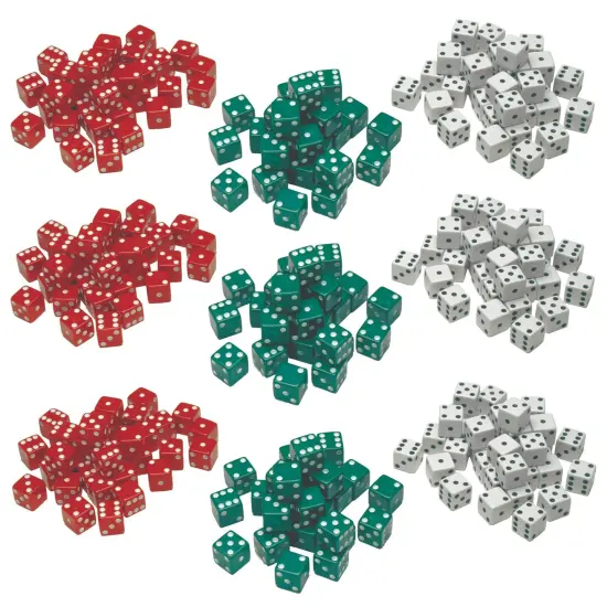 Dot Dice - Red/Green/White - 36 Per Pack, 3 Packs {1}