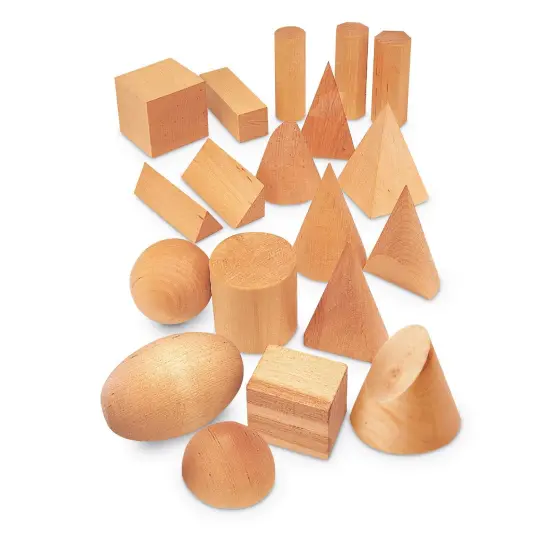 Wooden Geometric Solids, Set of 19 {2}