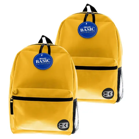 16" Basic Backpack, Mustard, Pack of 2 {1}