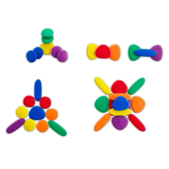 Rainbow Pebbles Activity Set - Junior - 36 Pebbles + 16 Activities - Ages 18m+ {2}