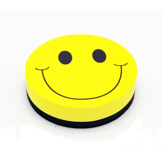 Magnetic Whiteboard Eraser, Smile Face, Pack of 6 {2}