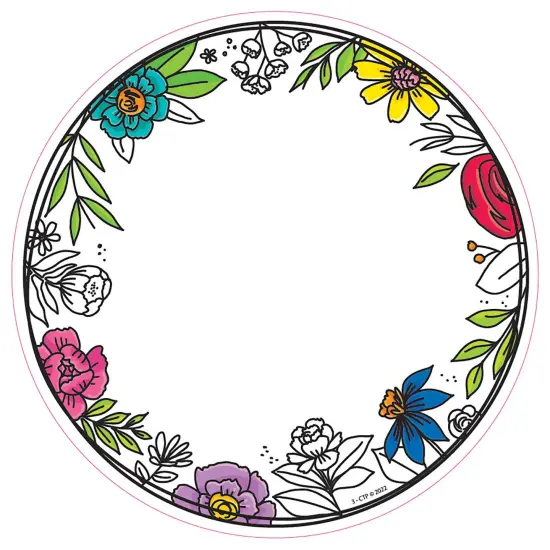 Bright Blooms Doodly Blooms 6" Designer Cut-Outs, 36 Per Pack, 3 Packs {3}