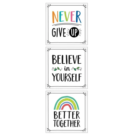 Positive Mindset 10" Designer Cut-Outs, 12 Per Pack, 3 Packs {5}