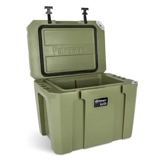 Petromax Large Capacity Hard Cooler Box, Olive 52.8 Qt Insulated Ice Chest, Keep Food Cold for Multi Day Outdoor Camping {3}