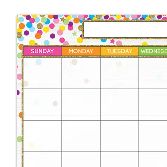Smart Poly&reg; PosterMat Pals&trade; Space Savers, 13" x 9-1/2", Calendar Confetti Style, Pack of 10 {2}