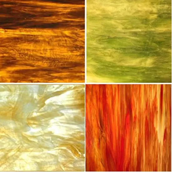Wissmach Stained Glass Sheet Pack Colors - 4 Sheets of 8X10 {1}