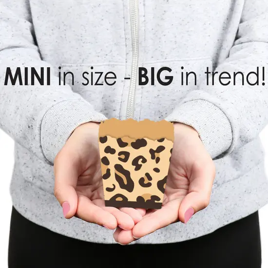 Big Dot of Happiness Leopard Print - Party Mini Favor Boxes - Cheetah Party Treat Candy Boxes - Set of 12 {6}