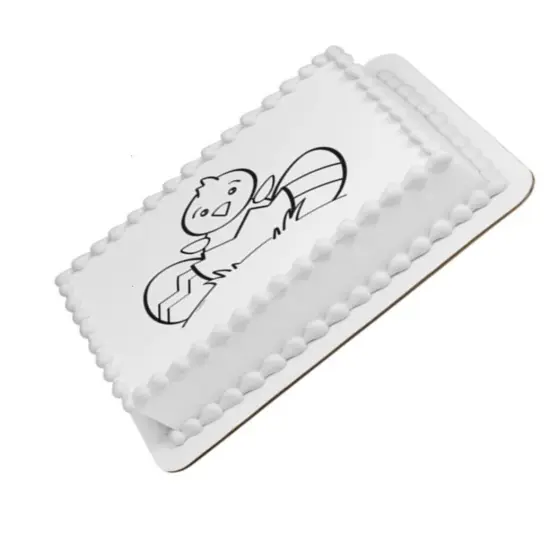 Paintable Easter Chick & Eggs Easter Edible Cake Image PhotoCake {3}