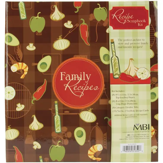 MBI Family Recipes 3-Ring Album Kit-5"X7" Recipe Cards {1}