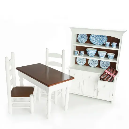 The Queen's Treasures 18 Inch Doll 29 Piece Farmhouse Style Dining Room Set {2}