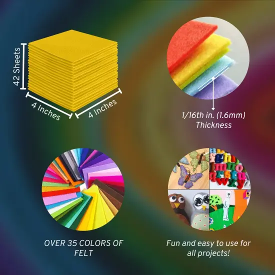 4" x 4" Acrylic Felt Sheets by FabricLA {5}