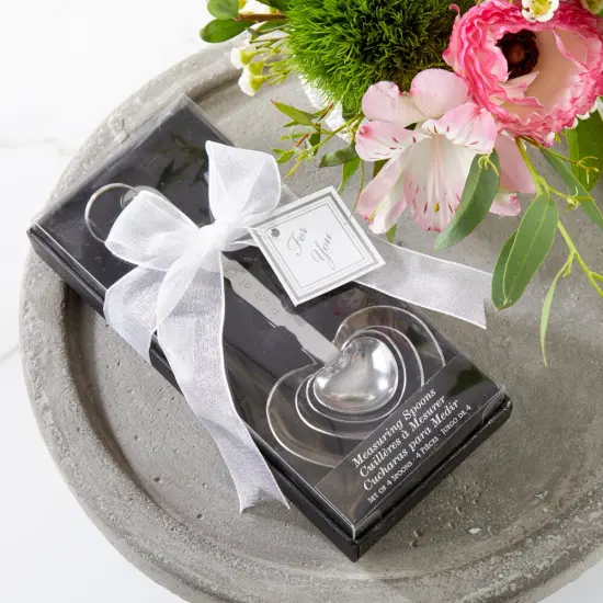 Love Beyond Measure Heart Shaped Measuring Spoons - Wedding (Set of 4) {5}