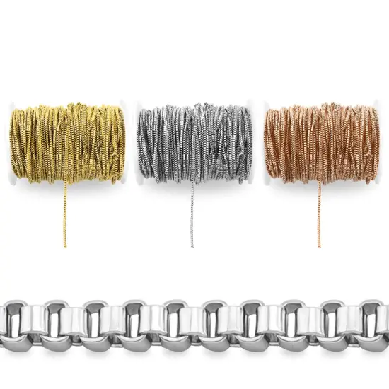 Stainless Steel 2mm Box Chain 164' Spool 50 meter {1}