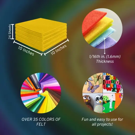 10" x 10" Acrylic Felt Sheets by FabricLA {3}