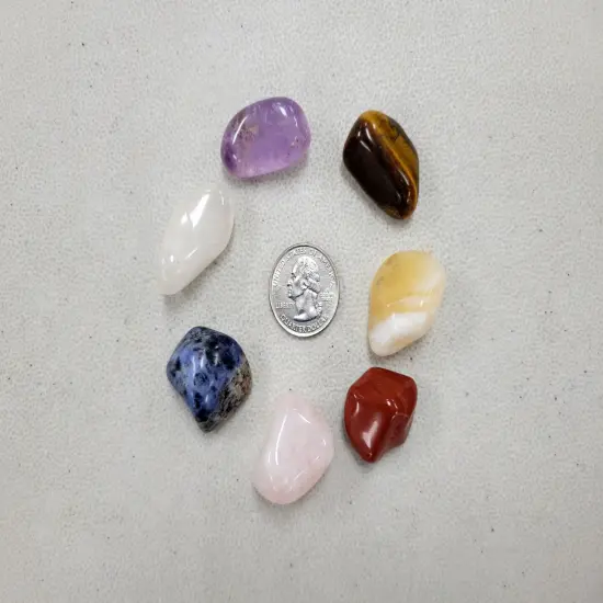 7 CHAKRA CRYSTAL Tumbled Set {2}