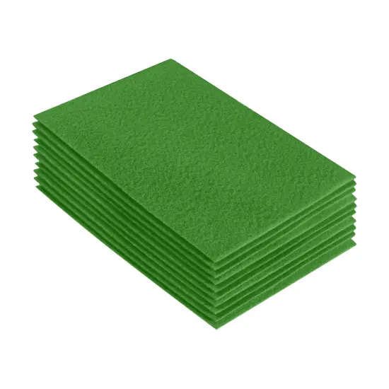 FabricLA Acrylic Felt Sheets for Crafts - Precut 9" X 12" Inches (20 cm X 30 cm) Felt Squares - Use Felt Fabric Craft Sheets for DIY, Hobby, Costume, and Decoration | Green - 10 Pieces {2}
