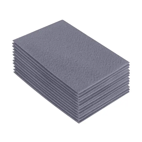 FabricLA Acrylic Felt Sheets for Crafts - Precut 9" X 12" Inches (20 cm X 30 cm) Felt Squares - Use Felt Fabric Craft Sheets for DIY, Hobby, Costume, and Decoration | Grey - 12 Pieces {1}