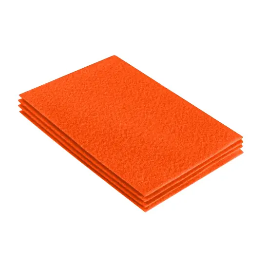 FabricLA Acrylic Felt Sheets for Crafts - Precut 9" X 12" Inches (20 cm X 30 cm) Felt Squares - Use Felt Fabric Craft Sheets for DIY, Costume, and Decoration | Light Orange - 4 Pieces {1}