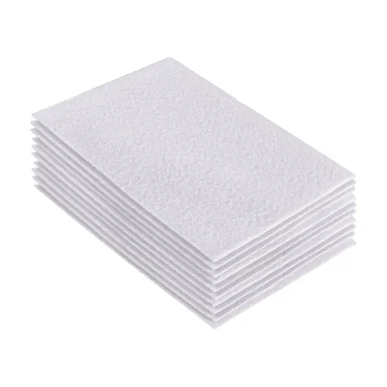 FabricLA Acrylic Felt Sheets for Crafts - Precut 9" X 12" Inches (20 cm X 30 cm) Felt Squares - Use Felt Fabric Craft Sheets for DIY, Costume, and Decoration | White - 10 Pieces {1}