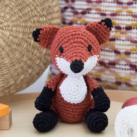 Hoooked Amigurumi DIY Kit W/Eco Barbante Yarn-Fox Fergie - Brick {2}