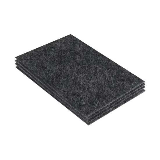 FabricLA Acrylic Felt Sheets for Crafts - Precut 9" X 12" Inches (20 cm X 30 cm) Felt Squares - Use Felt Fabric Craft Sheets for DIY, Hobby, Costume, and Decoration | Charcoal - 4 Pieces {1}