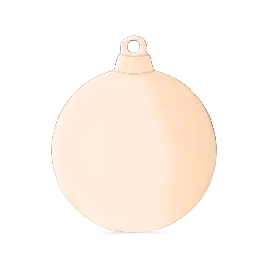 10 Pack - Rose Stainless Steel Blank Christmas Bauble Globe Ornament {2}