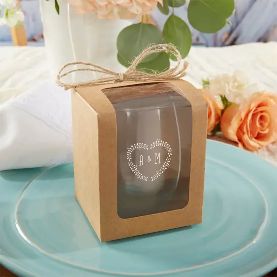 Kraft 9 oz. Glassware Gift Box with Twine (Set of 20) {2}