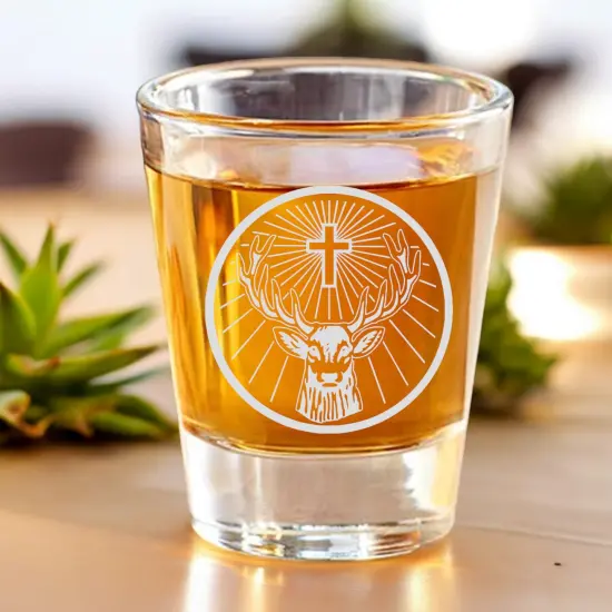2oz Deer Portrait Shot Glass {5}