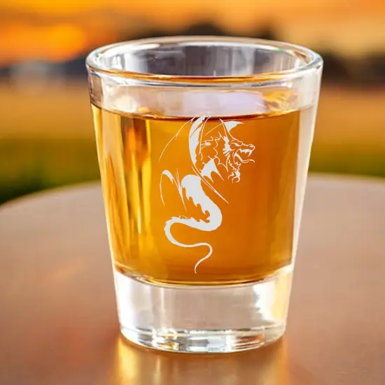 2oz Dragon Three SHOT GLASS {1}