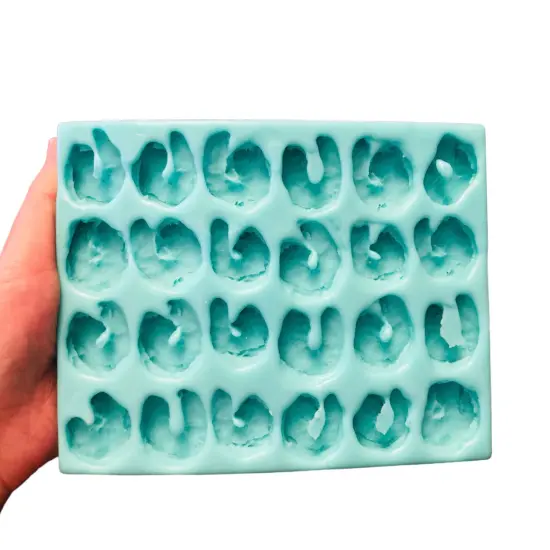 24pc Cooked Shrimp Silicone Mold. No Head with Tail OFF |For Candle| Soap Embeds Mold. Mold for Wax, & Resin.| Not Food Grade {5}