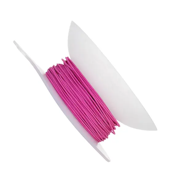 John Bead Lovely Knots 1mm Asian Knotting Cord with Bobbin, 50yds Strawberry Pink {3}