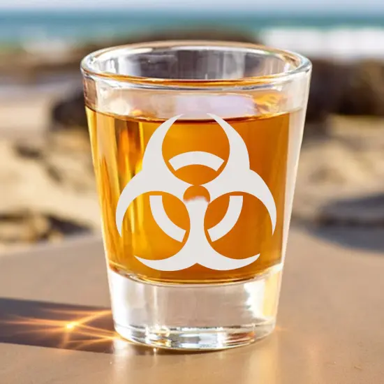 2oz Biohazard Shot Glass {4}