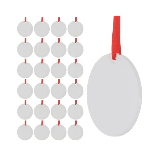 Craft Express 25 Pack 3 Inch Sublimation Clear Acrylic Ornaments {1}