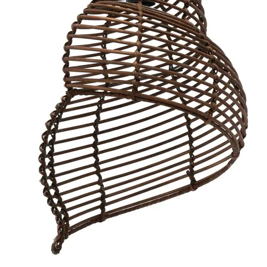 Snail Bamboo Wicker Rattan Lantern Pendant Light Hanging Ceiling Lamp Fixture {3}