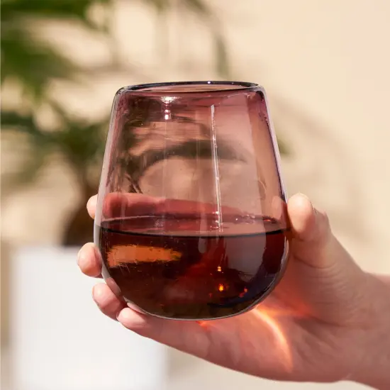Rosado Recycled Stemless Wine Glass Set  {2}