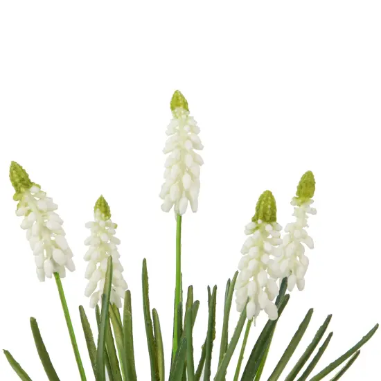 Allstate Muscari Artificial Floral Spray - 12.5" - White {4}