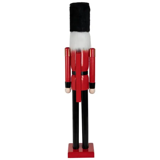 Northlight 5' Commercial Size Wooden Red and Black Christmas Nutcracker Soldier {5}