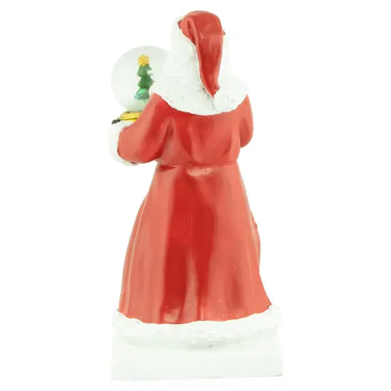 Northlight 9" Old-World Santa with Snow Globe Christmas Stocking Holder Red {5}