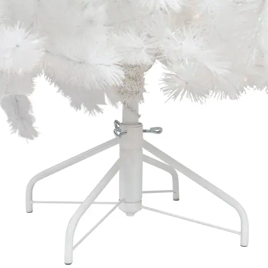 Northlight Pre-Lit White Alaskan Pine Artificial Christmas Tree - 7.5' - Warm White LED Lights {7}