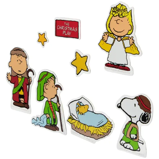 Northlight 8-Piece Peanuts Christmas Nativity Double Sided Window Cling Decorations Multi {4}