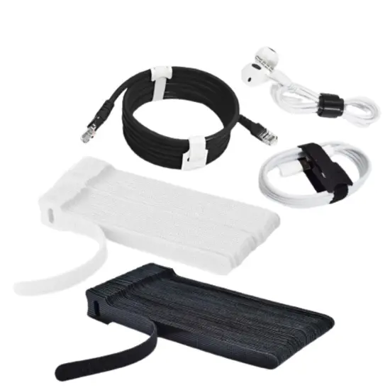 Kitcheniva Reusable Cable Straps Fastening Loop Ties 6" 50 Pcs White {2}