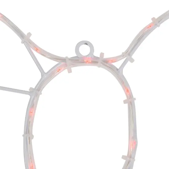 Northlight 34" Lighted Christmas Bell and Bow Window Silhouette Decoration Red {5}