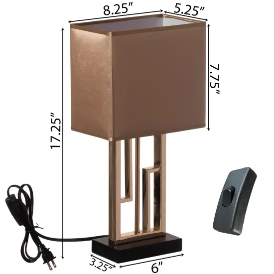 Bedroom lamps, Nightstand Lamp, Desk lamps, Cool Lamps for Ideal Gifts, Designer table lamps, Decorative Lamps, Unique Lamps for Home Decor Living Room or Bedroom, Gold set of 2 {3}