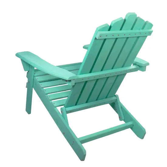 Northlight 36" Green Classic Folding Wooden Adirondack Chair {6}