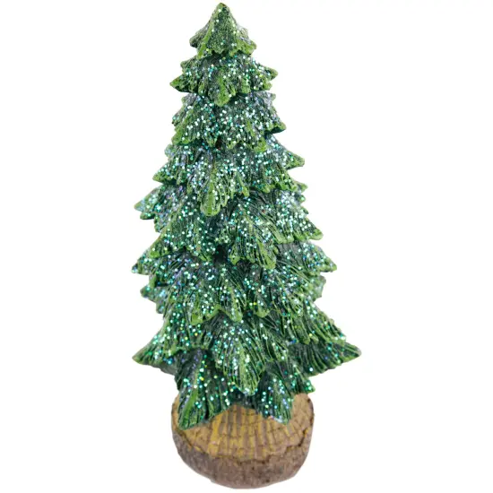 Northlight Glittered Pine Tree Christmas Decoration - 6.5" Green {5}