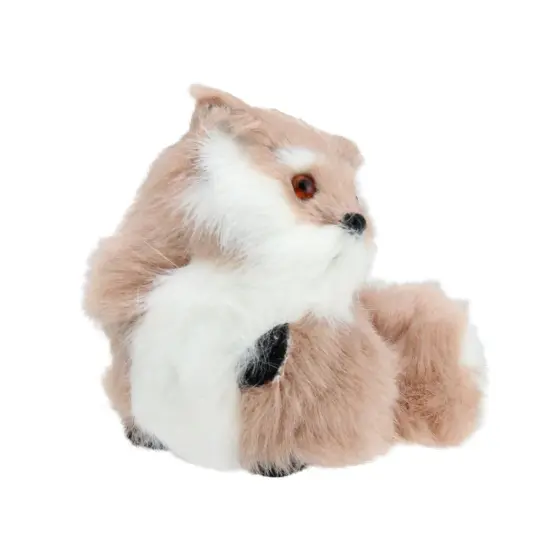 Kurt Adler 3.5” Brown and White Kurt S Adler Standing Furry Fox Christmas Ornament {4}