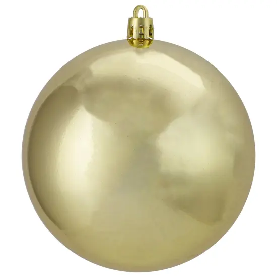 Northlight Shatterproof Shiny Christmas Ball Ornaments - 4" (100mm) - Champagne Gold - 12ct {4}
