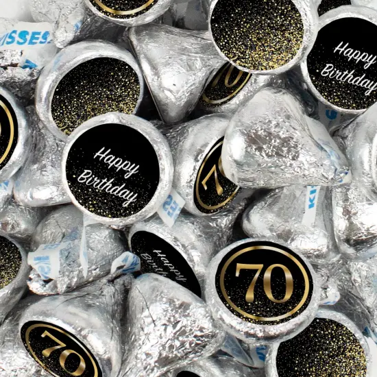 70th Birthday Candy Party Favors Chocolate Hershey's Kisses Bulk {1}